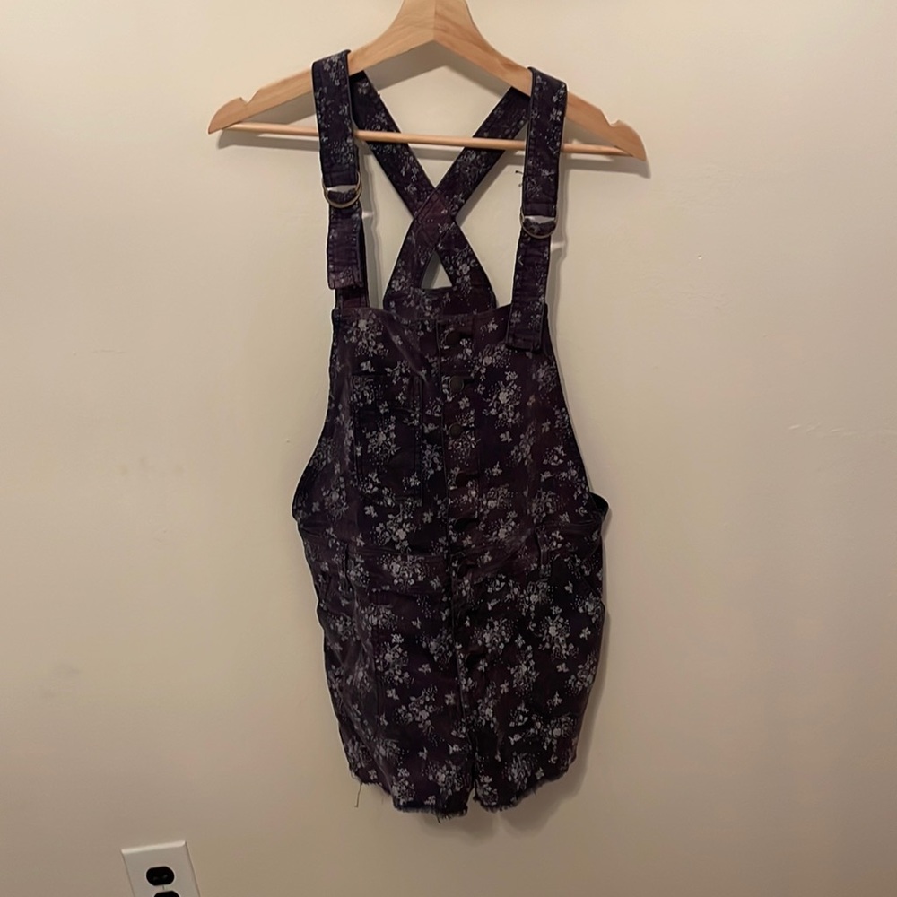 Free People purple overalls